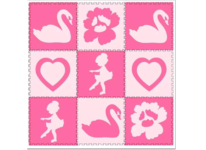Różowy Łabędzia Puzzle pianka EVA Playmat